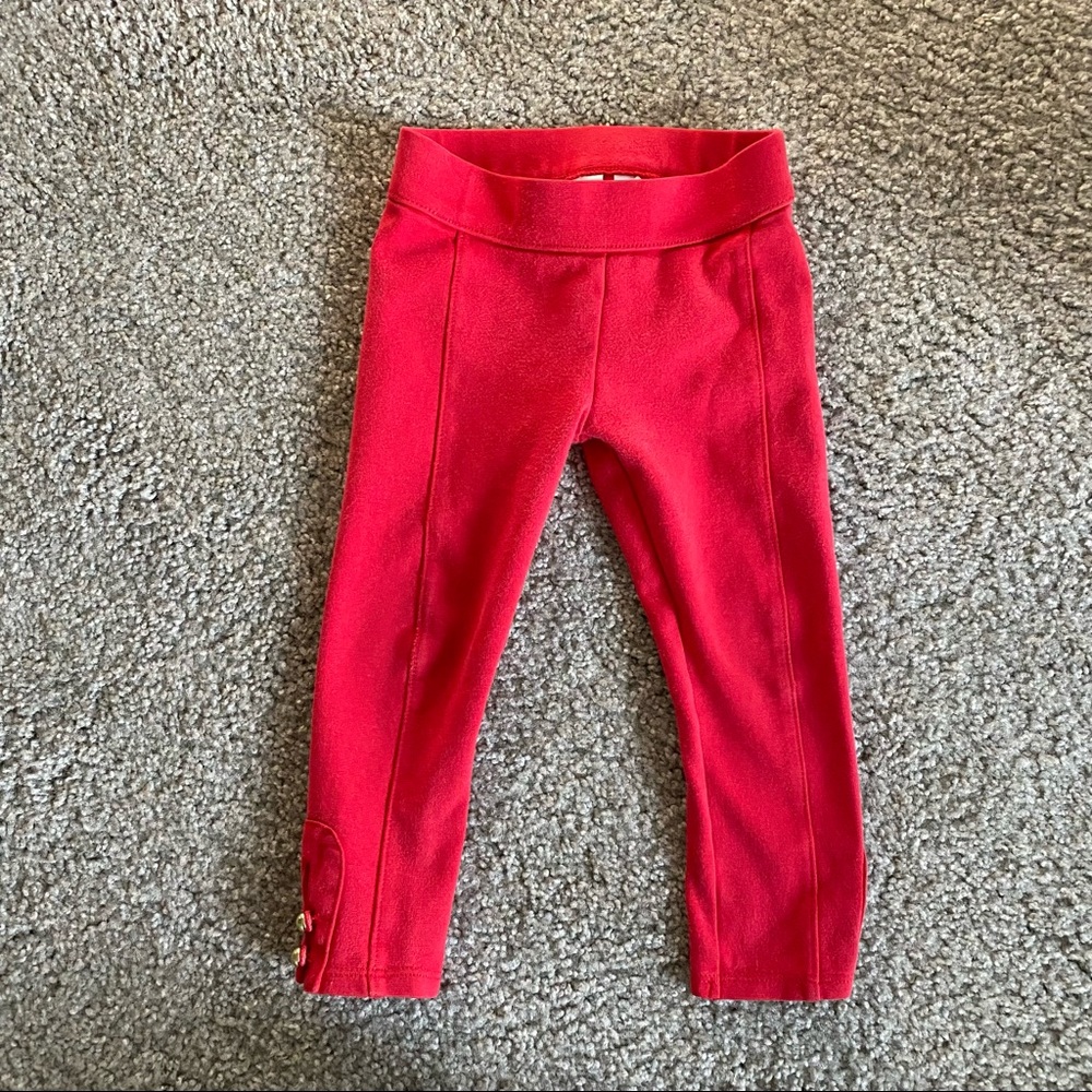 Janie And Jack 2T Red Ponte Pants